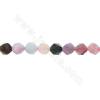Perles de pierres naturelles assorties, étoile à facettes, taille 7x8mm, trou 1.2mm 15~16"/cordeau