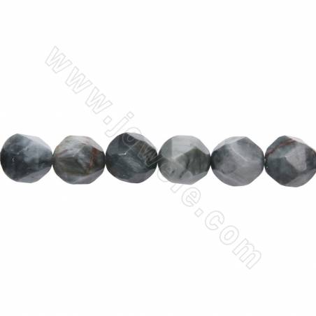 Natural eagle‘s eye stone beads strand faceted star cut size 9x10mm hole 1.2mm 15~16"/strand