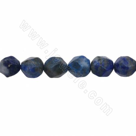 Perles de Lapis lazuli naturelles en étoile à facettes taille 7x8mm trou 1.2mm 15~16"/cordeau