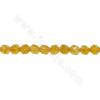 Natural Citrine beads strand faceted star cut size 5x6mm hole 1.2mm 15~16"/strand