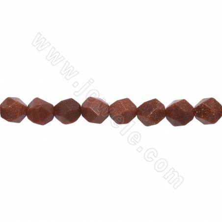 Synthesis Goldstone Faceted Star Cut Size5x6mm Hole1.2mm 39-40cm/Strand