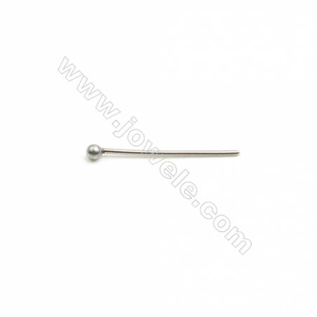 304 Stainless Steel Ball Headpins  Length 18mm  Ball 2mm Pin 0.7mm  500pcs/pack