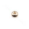 Perles d'écartement en laiton, mini perles, boulier, plaqué or véritable, taille 2x5mm, trou 1.5mm, 100pcs/pack