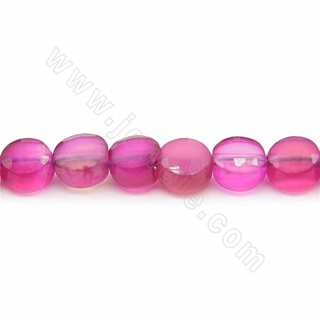 Collier de perles d'agate teintées et rayées, facettes plates et rondes, diamètre 6 mm, trou 1.2 mm, environ 56 perles par colli
