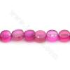 Dyed striped agate beads strand faceted flat round diameter 6 mm hole 1.2 mm about 56 beads/strand 39-40cm