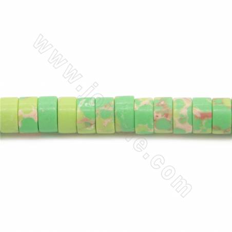 Dyed Imperial Jasper beads strand cylinder size 4x2 mm hole 1.2 mm about 170 beads/strand