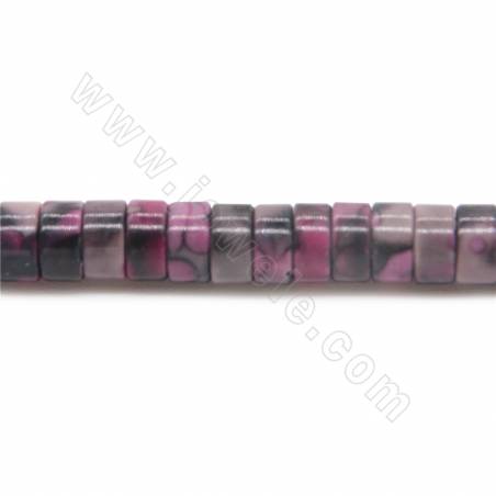 Gefärbte Imperial Jasper Perlen Strang Zylinder Größe 4x2 mm Loch 1,2 mm ca. 170 Perlen / Strang