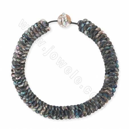 Natural abalone shell necklace length 46cm width 19 mm x1piece