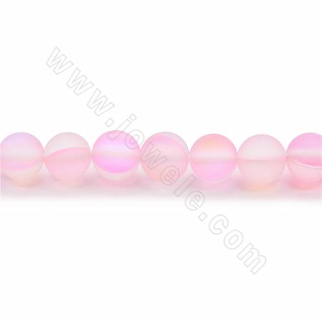 Multi -color synthesis matte moonstone beads strand round diameter 6-10mm hole 1.2mm 15''-16''/strand