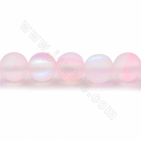 Multi -color synthèse matte perles de pierre de lune brin rond diamètre 6-10mm trou 1.2mm 15''-16''/cordeau