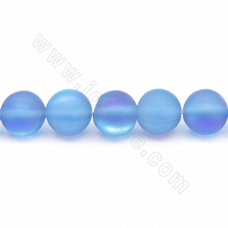 Perline di pietra di luna opaca di sintesi multicolore diametro rotondo 6-10 mm foro 1,2 mm 15''-16''/filare