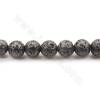 Perline di pietra lavica placcata filo rotondo diametro 6-10mm foro 1,2mm 15~16''/filo