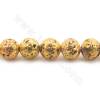 Electroplated lava stone beads strand round diameter 6-10mm hole 1.2mm 15~16''/strand