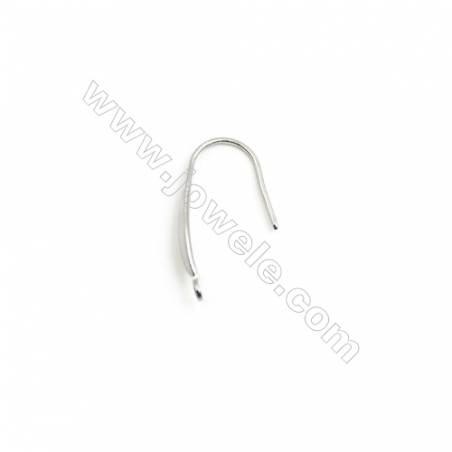304 Stainless Steel Earring Hook  Size 10x20mm Pin 0.8mm  Hole 1mm  900pcs/pack