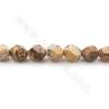 Perles de jaspe naturel à facettes étoile taille 5x6-7x8-8x10mm trou 1.2 mm 15''-16''/cordeau