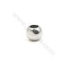 304 Stainless Steel Large Hole Beads, round, Diameter 10mm, Hole 5mm, 140pcs/pack