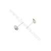 304 Stainless Steel Ear Stud Component  Length 14mm Pin 0.7mm  Tray 6mm  500pcs/pack