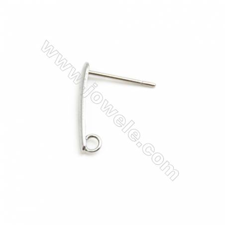 304 Stainless Steel Ear Stud Component  Size 12x15mm Pin 0.7mm  Hole 3mm  150pcs/pack
