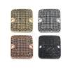 Laiton Micro Pave Cubic Zirconia Connector Square Size 21x22mm Hole 2mm Gold/Platinum/Rose Gold/Gun Black Plated×2Pieces