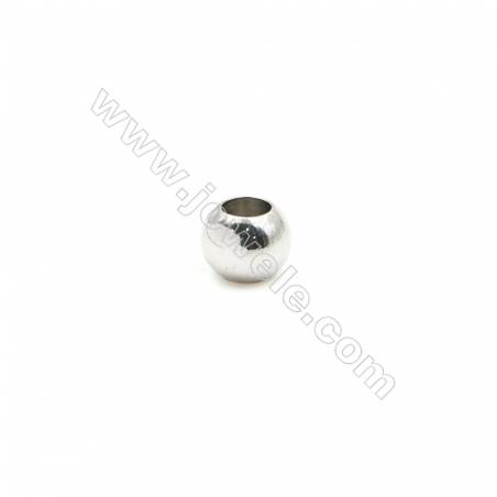 Perles ronde en 304 acier inoxydable  Taille 6mm de diamètre grand trou 3mm 560pcs/paquet