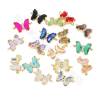 Glasanschluss mit vergoldeten Messingfunden Schmetterlingsgröße 8 × 11 mm Loch 3 mm 10 Stück / Packung