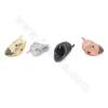 Laiton Micro Pave Cubic Zirconia Beads Knight Helmet Size 11x20mm Hole1mm Gold/Platinum/Rose Gold/Gun Black Plated 10pcs/Pack