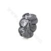 Perles d'écartement en laiton Micro Pave Cubic Zirconia Taille 9x4mm Trou 1.5mm Plaqué Or/Platine/Or Rose/Noir canon 10pcs/Pack