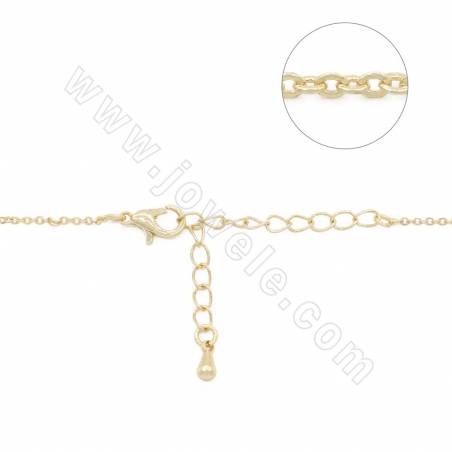 Brass Gold-Plated  Chains Length 22cm + End Extender Chains 4cm 10pcs/Pack