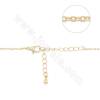 Brass Gold-Plated  Chains Length 22cm + End Extender Chains 4cm 10pcs/Pack