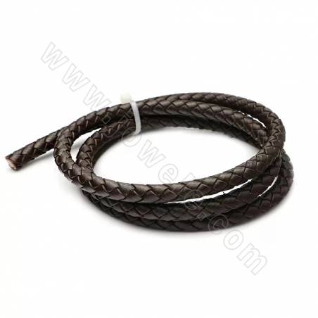 Leather Braided Cord Size 5mm x 1Meter