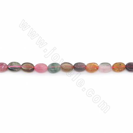Natural Mix Color Tourmaline Bead Strand Oval Size5×7mm Hole1mm About 58 Beads/Strand