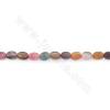Collier de perles en tourmaline naturelle de couleur mixte Taille ovale5×7mm Trou1mm Environ 58 perles/coton