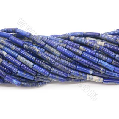 Perles Labis-lazuli en colonne sur fil  Taille 4×13mm trou 1.5mm  environ 30perles  15~16"/fil