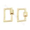 Brass（ Gold-Plated） Charms Rectangle Size 12×20mm 8pcs/Pack