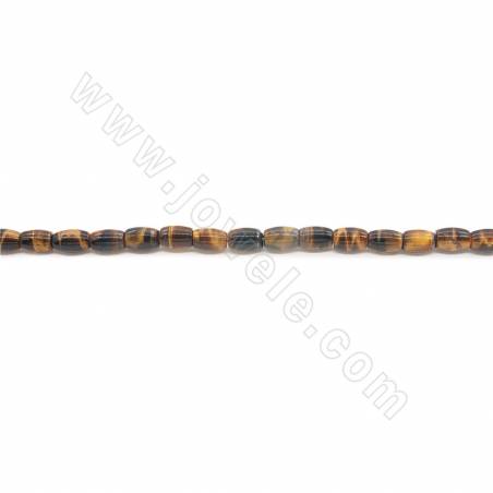 黃虎眼石串珠 桶珠 尺寸8x12毫米 孔徑1.2毫米 長度39-40厘米/條