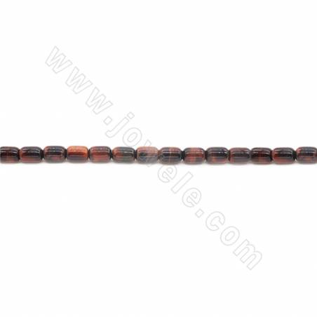 紅虎眼石串珠 桶珠 尺寸8x12毫米 孔徑1.2毫米 長度39-40厘米/條