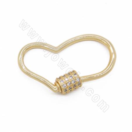 Laiton Micro Pave Cubic Zirconia Charms Heart Size 19×30mm Plaqué Or/Blanc/Or Rose/Noir canon × 4pcs