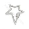 Laiton Micro Pave Cubic Zirconia Charms Star Size 30×35mm plaqué or/or blanc/or rose/noir canon × 4pcs