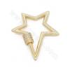 Латунь микро паве кубический цирконий шармы звезда размер 30×35 мм золото/белое золото/розовое золото/оружие черный покрытием × 