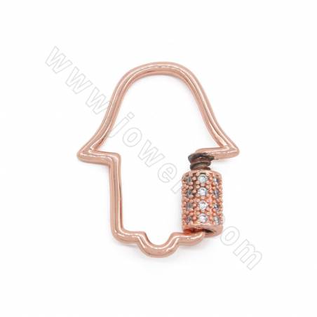 Brass Micro Pave Cubic Zirconia Charms Hand Size 31×24m Gold/White Gold/Rose Gold /Gun Black Plated  ×4pcs