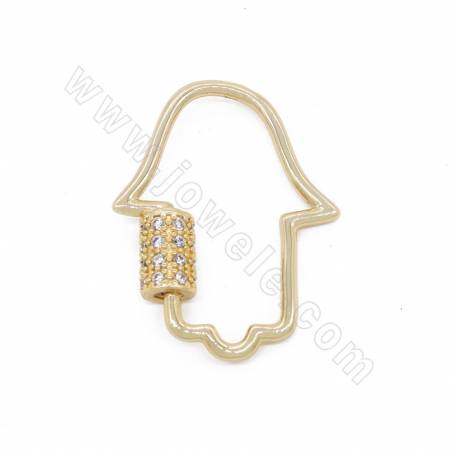 Brass Micro Pave Cubic Zirconia Charms Hand Size 31×24m Gold/White Gold/Rose Gold /Gun Black Plated  ×4pcs