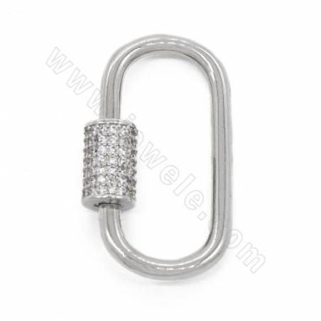 Laiton Micro Pave Cubic Zirconia Charms Rectangle Taille 16×27mm Plaqué Or/Blanc/Or Rose/Noir canon ×2pcs