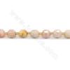 Collier de perles en pierre de soleil naturelle Taille à facettes 7x8mm Trou1.2mm Environ 39 perles/collier