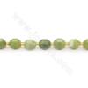 Natürliche grüne Jade Perlen Strang Facettierte Größe 7x8mm Loch 1,2mm Ca. 39 Perlen / Strang