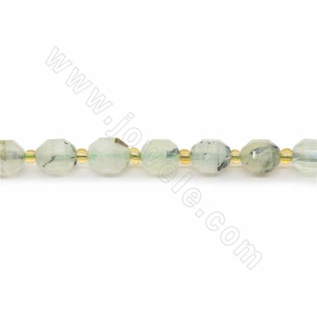 Perles de préhnite naturelle en collier Taille 7x8 mm Trou 1.2 mm Environ 39 perles/collier
