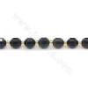 Natürliche schwarze Turmalinperlen Strang Facettierte Größe 7x8mm Loch 1,2mm Ca. 39 Perlen / Strang