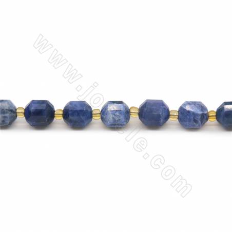 Perles de sodalite naturelle en collier à facettes Taille7x8mm Trou1.2 Environ 39 perles/collier
