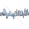 Perles Cristal de roche galvanoplastie sur fil Taille 6x18-9x32mm trou 0.8mm 15~16“/fil