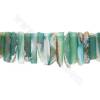Perles Agate verte sur fil Taille 6x32-6x52mm trou 1.5mm 15~16“/fil