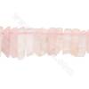 Perles de Quartz rose sur fil Taille 7x24-7x50mm trou 2mm 15~16"/fil